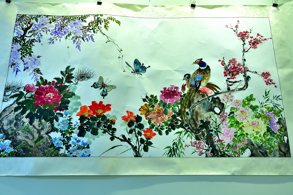 百福呈祥-湖埔社大彩墨天磯班師生聯展*